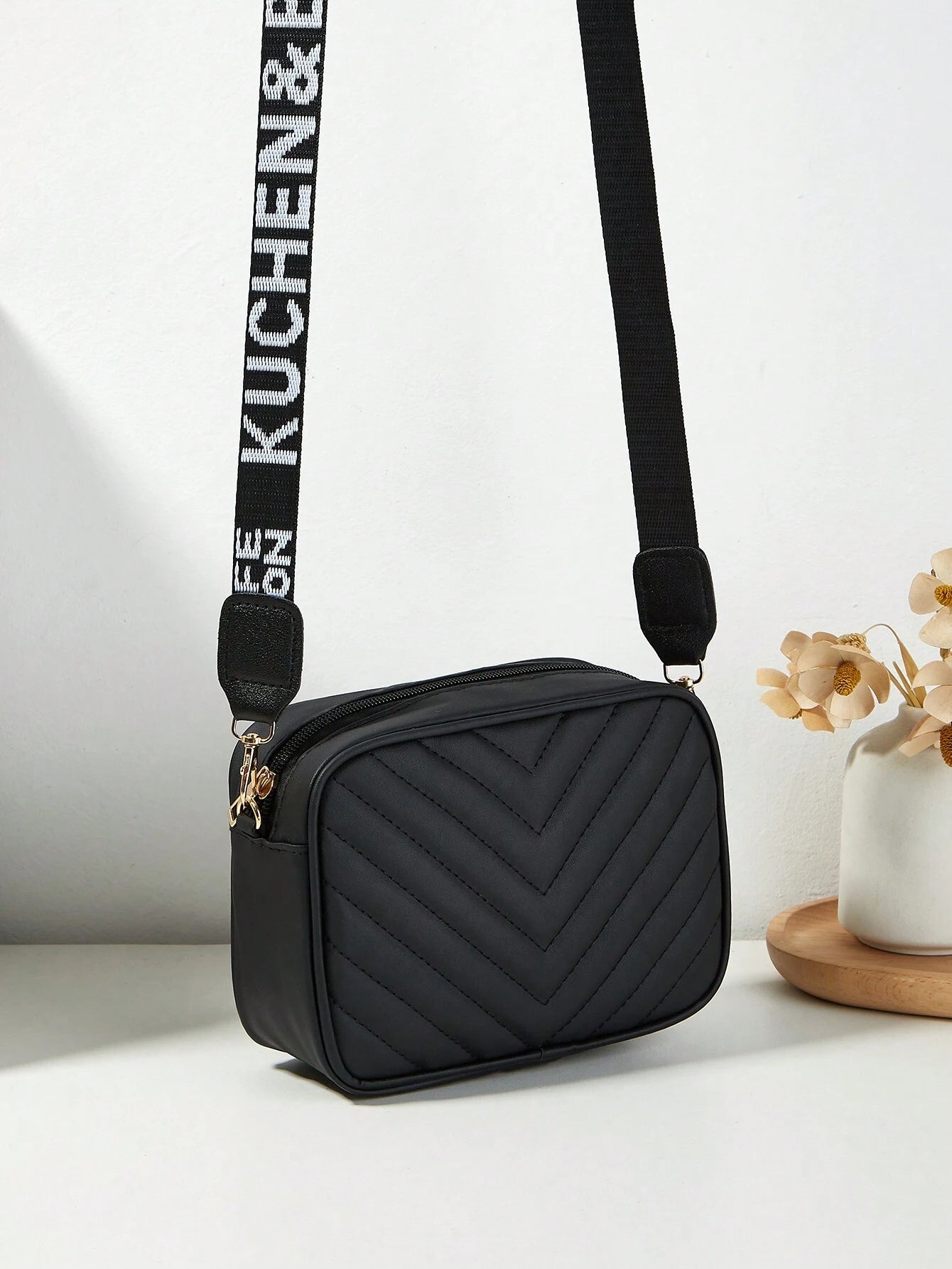 Women'S Fashion Quilted Shoulder Bag, Small Square Crossbody Handbag