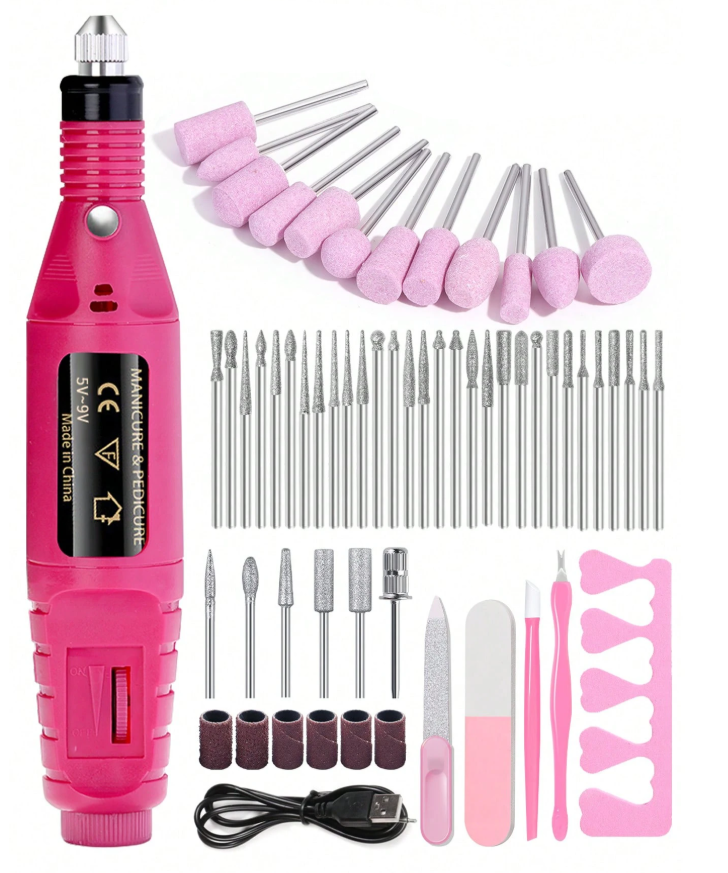 Professional electric nail file set