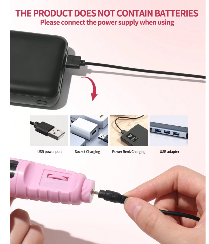 Professional electric nail file set