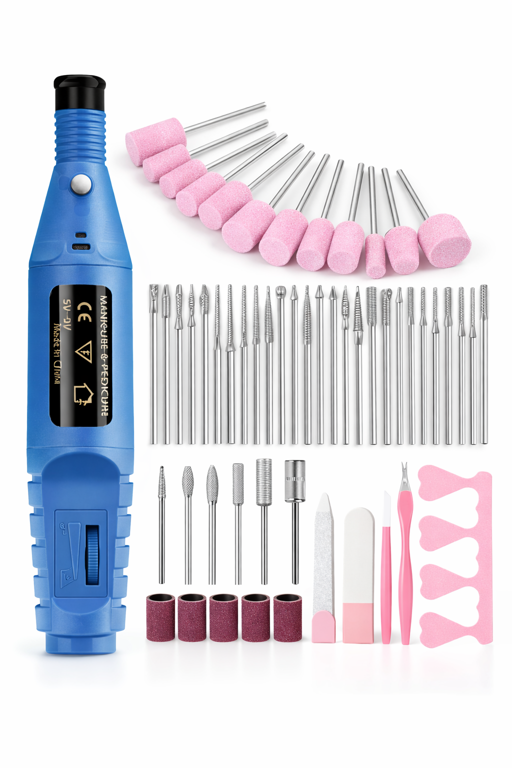 Professional electric nail file set