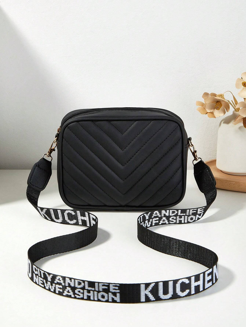 Women'S Fashion Quilted Shoulder Bag, Small Square Crossbody Handbag